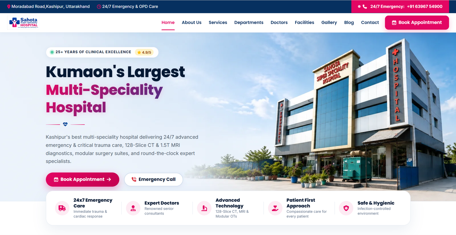 Sahota Hospital Website